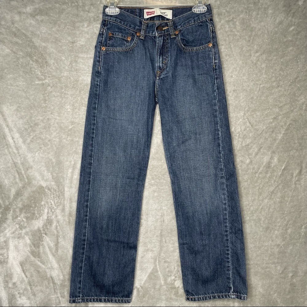 Levi's 550 Relaxed Fit Blue Denim Jeans Size 12 Slim Boys Back to School